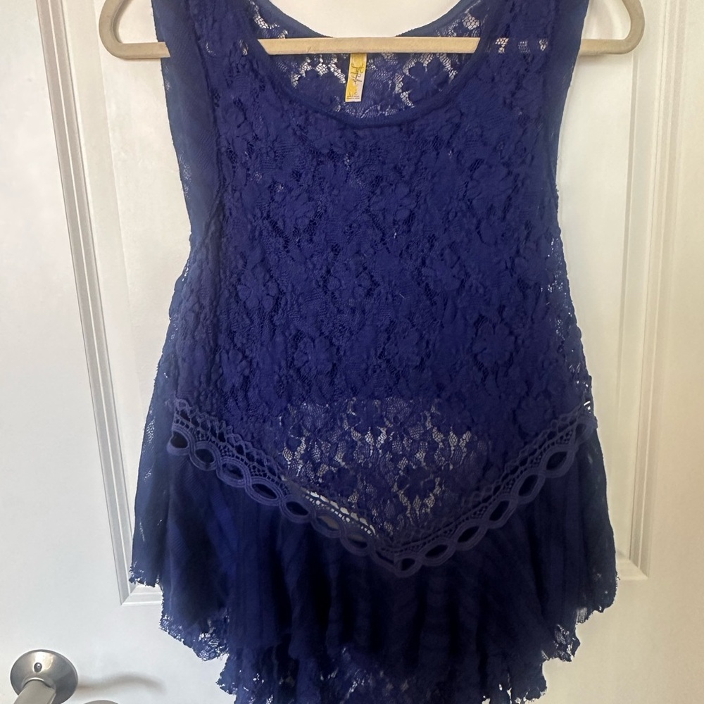 Free People purple Lace Top